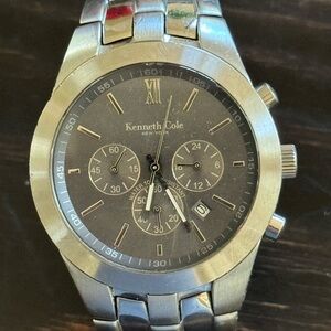 Kenneth Cole Metallic Silver Chronograph Watch